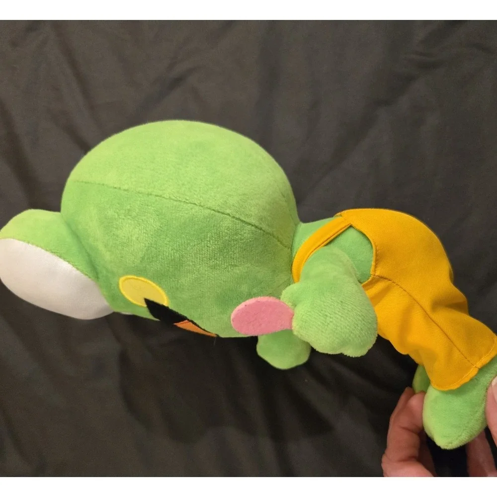 Sweet Frog Yogurt Mascot Scoop in His Yellow Overalls Plush 12